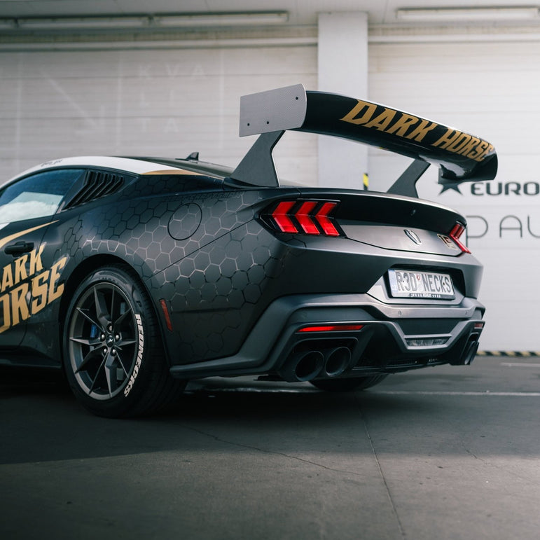 RBT GT4 Style Dry - Carbon Fibre Rear Spoiler for Ford Mustang S550.1 - S550.2 & 2024+ Models Aftermarket Carbon Fiber Part / Bodykit - Robot Bodykits