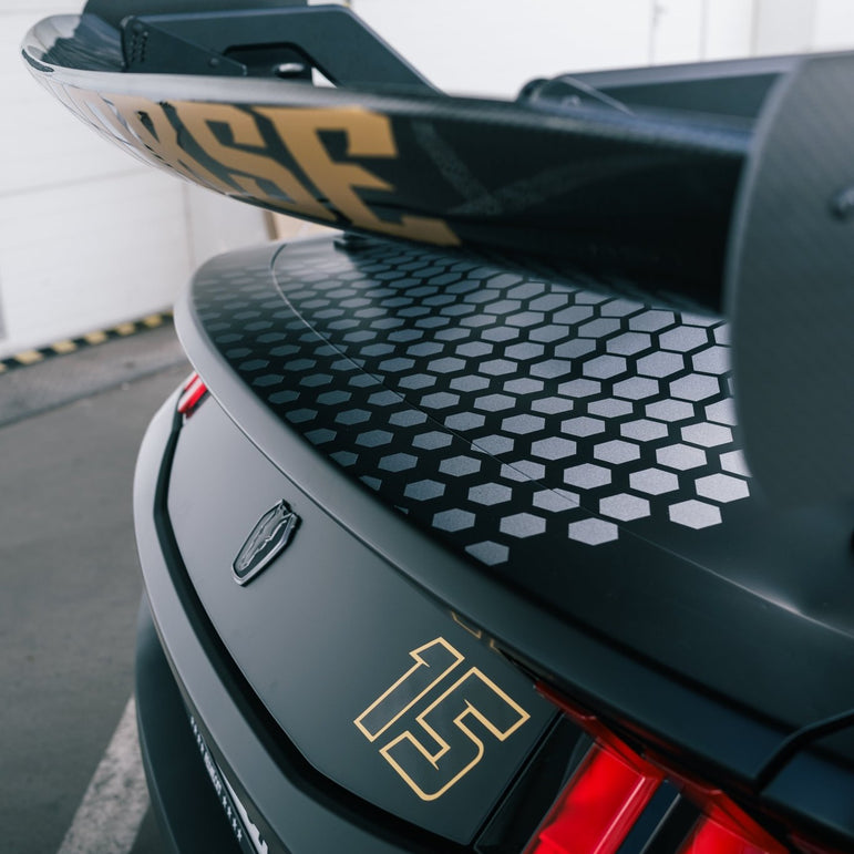 RBT GT4 Style Dry - Carbon Fibre Rear Spoiler for Ford Mustang S550.1 - S550.2 & 2024+ Models Aftermarket Carbon Fiber Part / Bodykit - Robot Bodykits