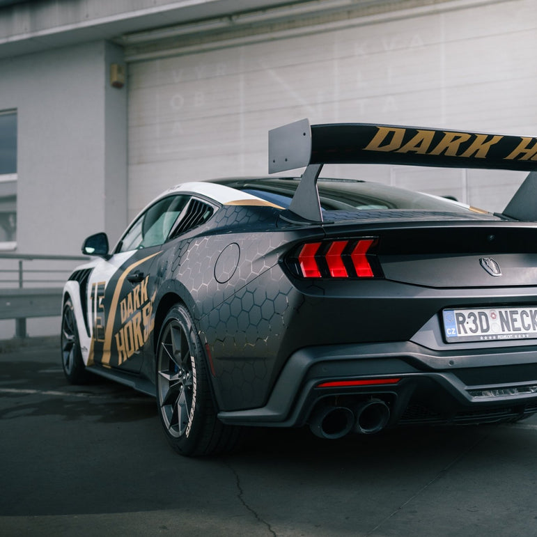 RBT GT4 Style Dry - Carbon Fibre Rear Spoiler for Ford Mustang S550.1 - S550.2 & 2024+ Models Aftermarket Carbon Fiber Part / Bodykit - Robot Bodykits