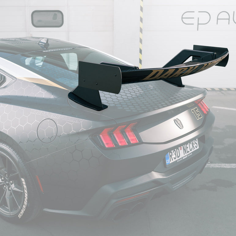 RBT GT4 Style Dry - Carbon Fibre Rear Spoiler for Ford Mustang S550.1 - S550.2 & 2024+ Models Aftermarket Carbon Fiber Part / Bodykit - Robot Bodykits
