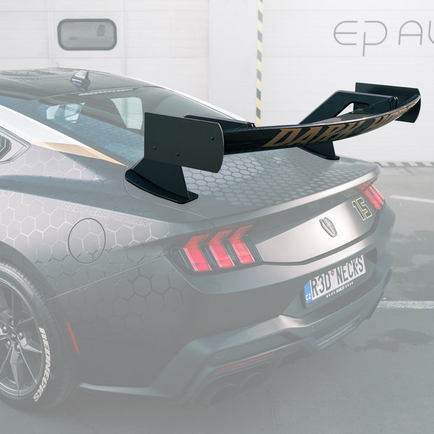 RBT GT4 Style Dry - Carbon Fibre Rear Spoiler for Ford Mustang S550.1 - S550.2 & 2024+ Models Aftermarket Carbon Fiber Part / Bodykit - Robot Bodykits