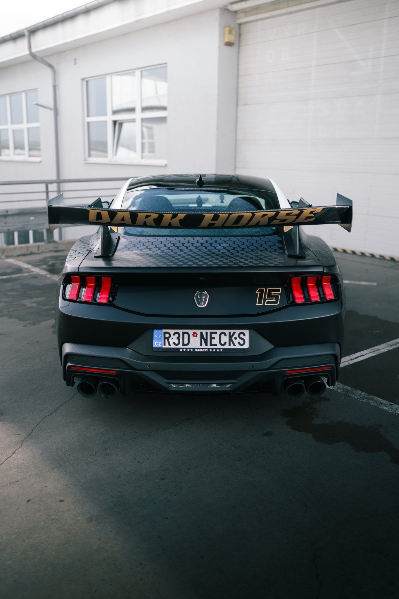 RBT GT4 Style Dry - Carbon Fibre Rear Spoiler for Ford Mustang S550.1 - S550.2 & 2024+ Models Aftermarket Carbon Fiber Part / Bodykit - Robot Bodykits