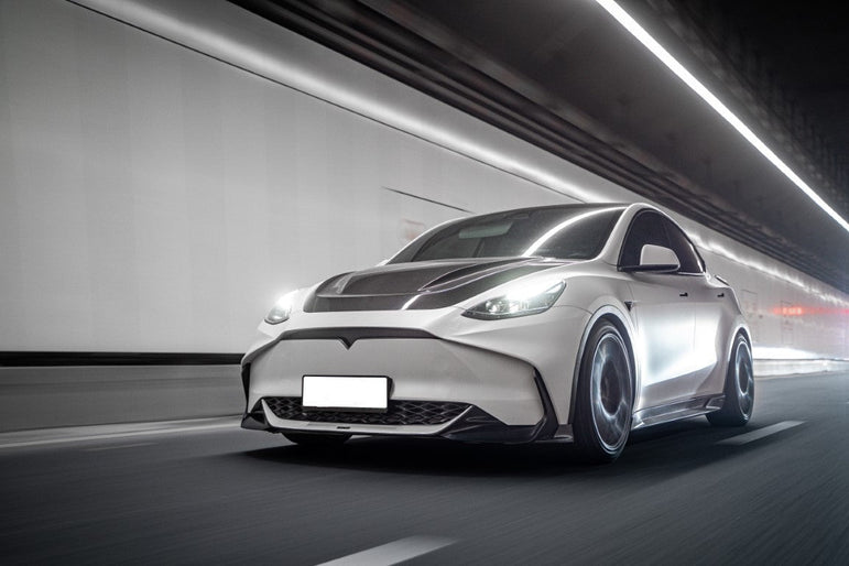 RBT PP Front Bumper for Tesla Model Y / Performance 2021 - ON Aftermarket Carbon Fiber Part / Bodykit - Robot Bodykits