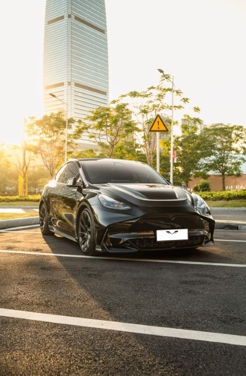 RBT PP Front Bumper for Tesla Model Y / Performance 2021 - ON Aftermarket Carbon Fiber Part / Bodykit - Robot Bodykits