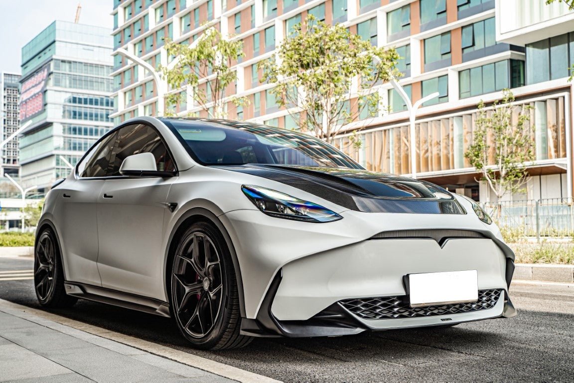 RBT PP Front Bumper for Tesla Model Y / Performance 2021 - ON Aftermarket Carbon Fiber Part / Bodykit - Robot Bodykits