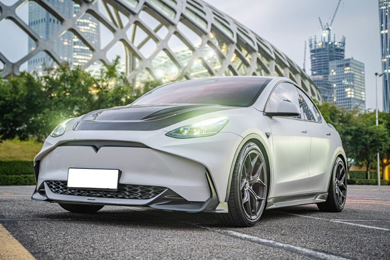RBT PP Front Bumper for Tesla Model Y / Performance 2021 - ON Aftermarket Carbon Fiber Part / Bodykit - Robot Bodykits