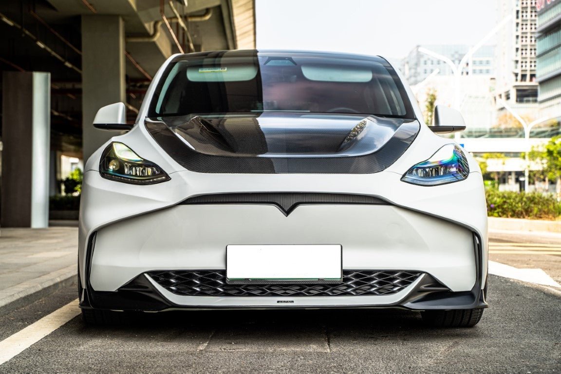 RBT PP Front Bumper for Tesla Model Y / Performance 2021 - ON Aftermarket Carbon Fiber Part / Bodykit - Robot Bodykits