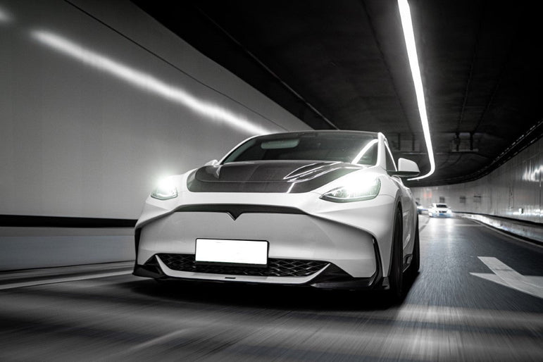 RBT PP Front Bumper for Tesla Model Y / Performance 2021 - ON Aftermarket Carbon Fiber Part / Bodykit - Robot Bodykits