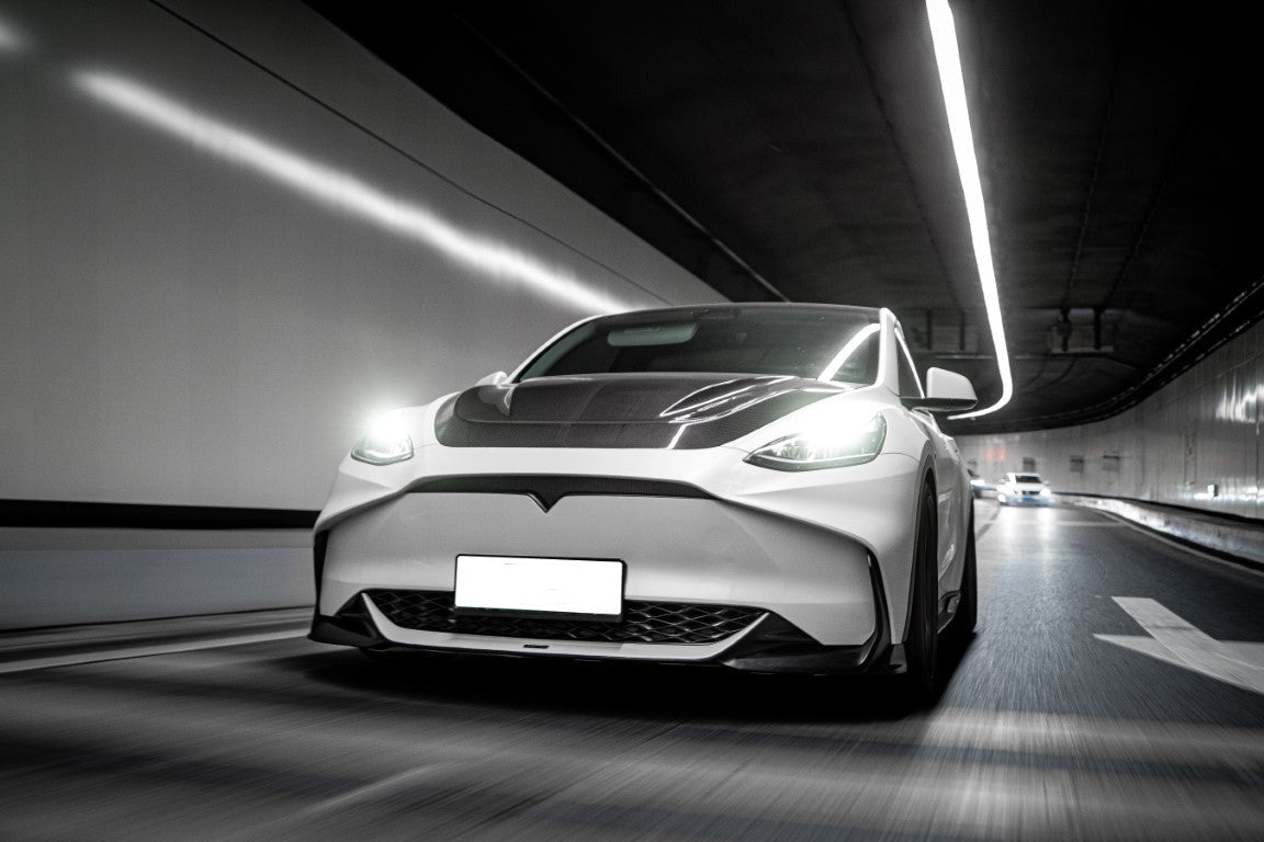 RBT PP Front Bumper for Tesla Model Y / Performance 2021 - ON Aftermarket Carbon Fiber Part / Bodykit - Robot Bodykits
