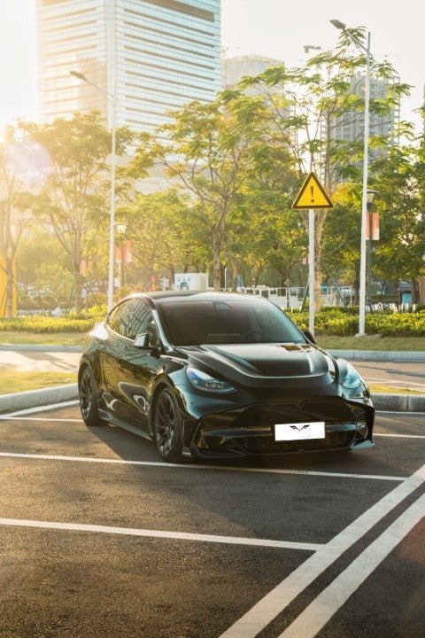 RBT PP Front Bumper for Tesla Model Y / Performance 2021 - ON Aftermarket Carbon Fiber Part / Bodykit - Robot Bodykits
