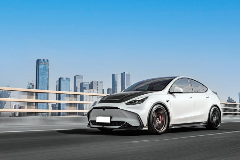 RBT PP Front Bumper for Tesla Model Y / Performance 2021 - ON Aftermarket Carbon Fiber Part / Bodykit - Robot Bodykits