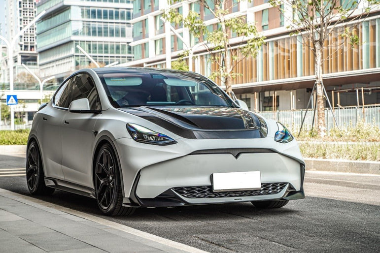 RBT PP Front Bumper for Tesla Model Y / Performance 2021 - ON Aftermarket Carbon Fiber Part / Bodykit - Robot Bodykits