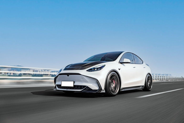 RBT PP Front Bumper for Tesla Model Y / Performance 2021 - ON Aftermarket Carbon Fiber Part / Bodykit - Robot Bodykits