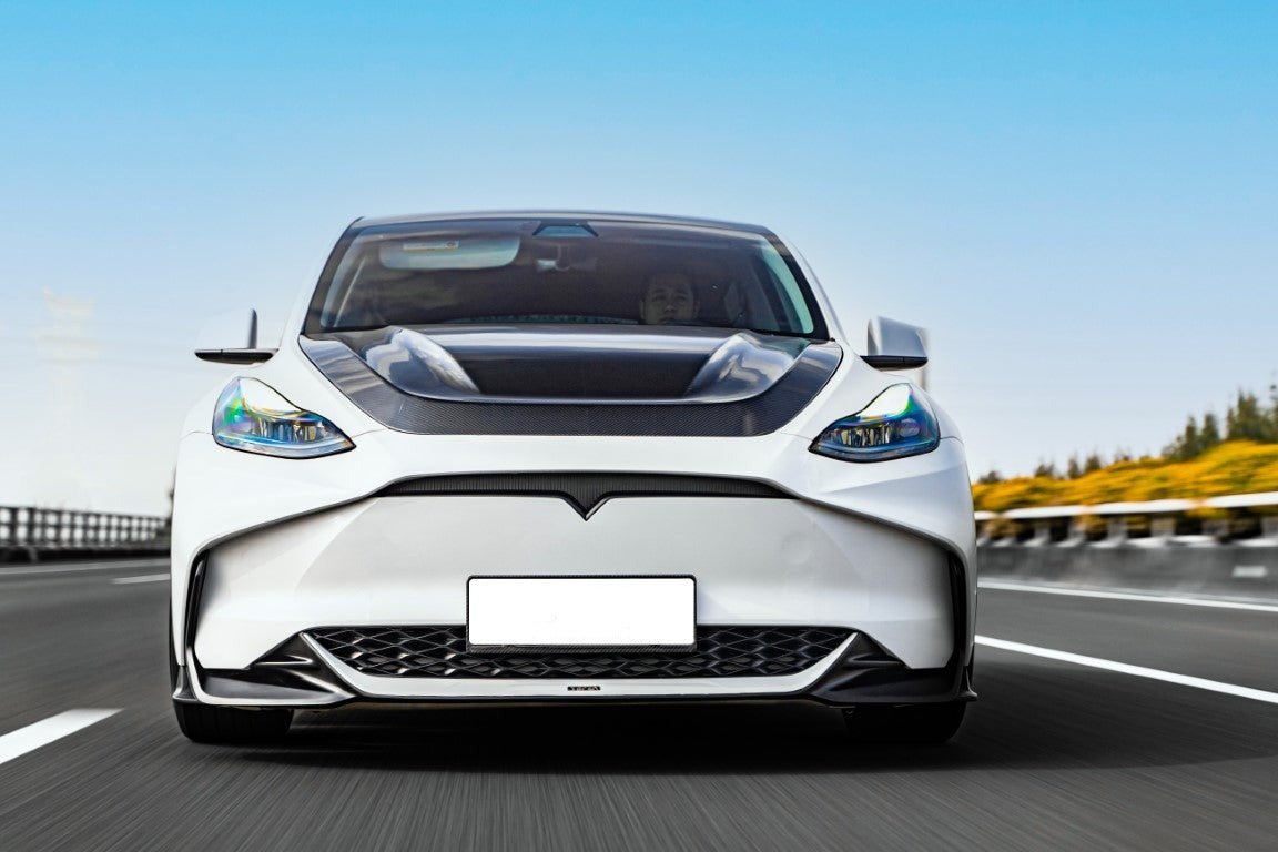 RBT PP Front Bumper for Tesla Model Y / Performance 2021 - ON Aftermarket Carbon Fiber Part / Bodykit - Robot Bodykits