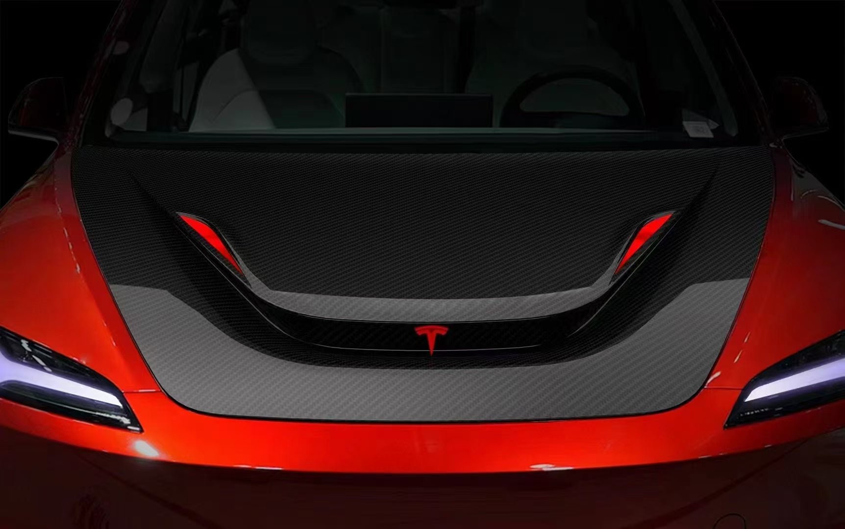 RBT Tuning Carbon Hood for Tesla Model 3 Highland / Performance 2024-ON Aftermarket Carbon Fiber Part / Bodykit - Robot Bodykits