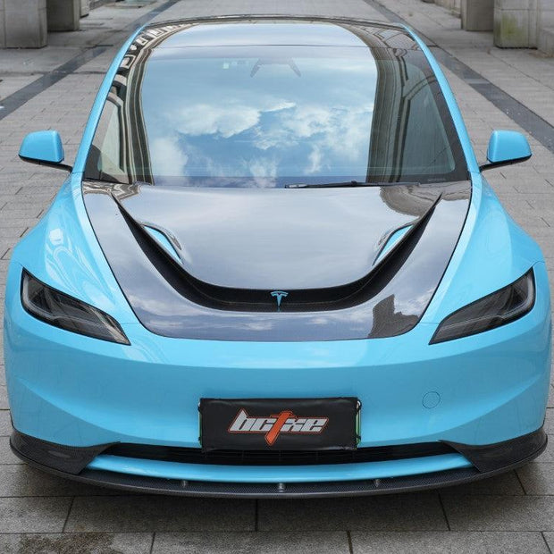 RBT Tuning Carbon Hood for Tesla Model 3 Highland / Performance 2024 - ON Aftermarket Carbon Fiber Part / Bodykit - Robot Bodykits