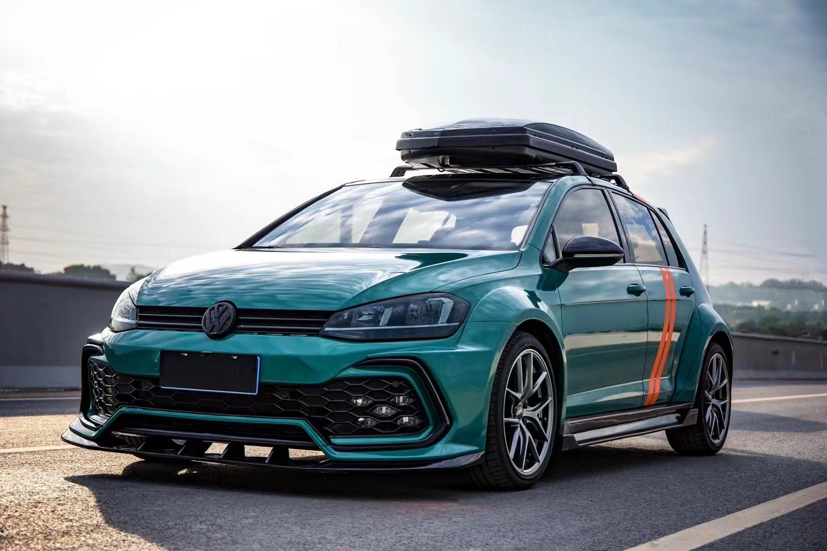 RBT Volkswagen GTI Golf MK7 MK7.5 Full FRP / Partial Carbon Widebody Kit Aftermarket Carbon Fiber Part / Bodykit - Robot Bodykits