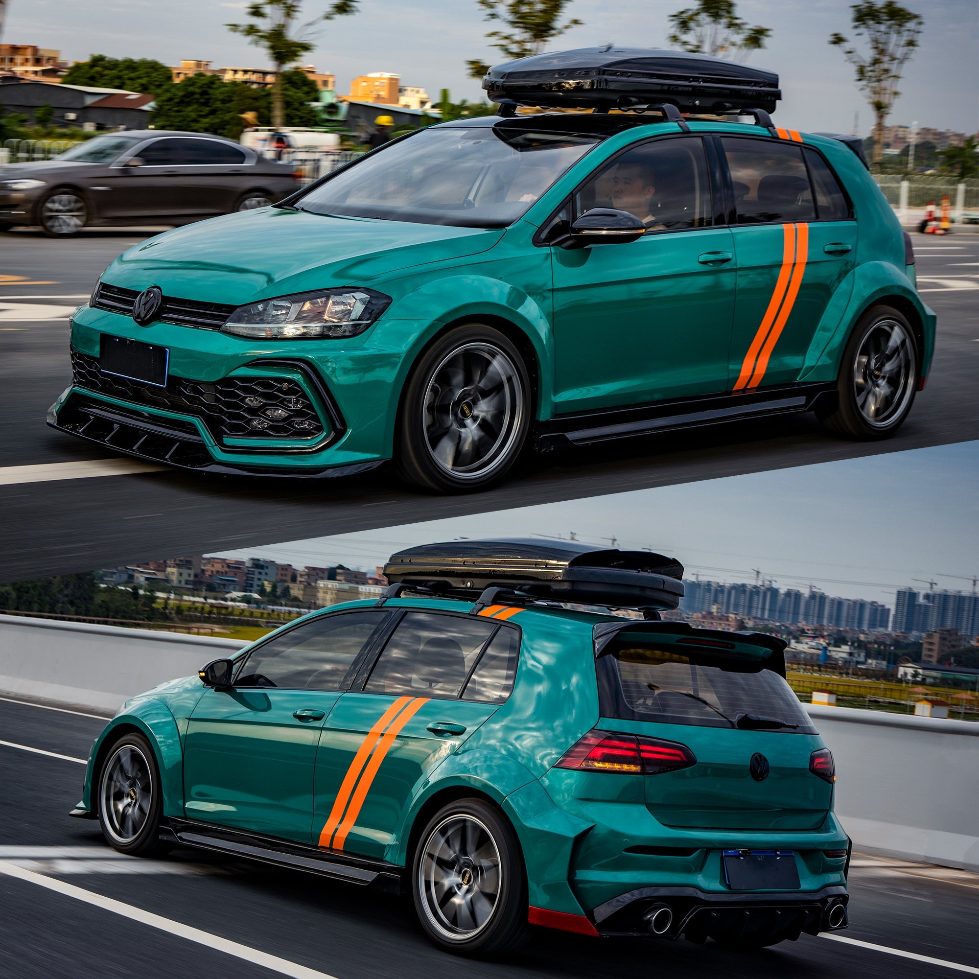RBT Volkswagen GTI Golf MK7 MK7.5 Full FRP / Partial Carbon Widebody Kit Aftermarket Carbon Fiber Part / Bodykit - Robot Bodykits