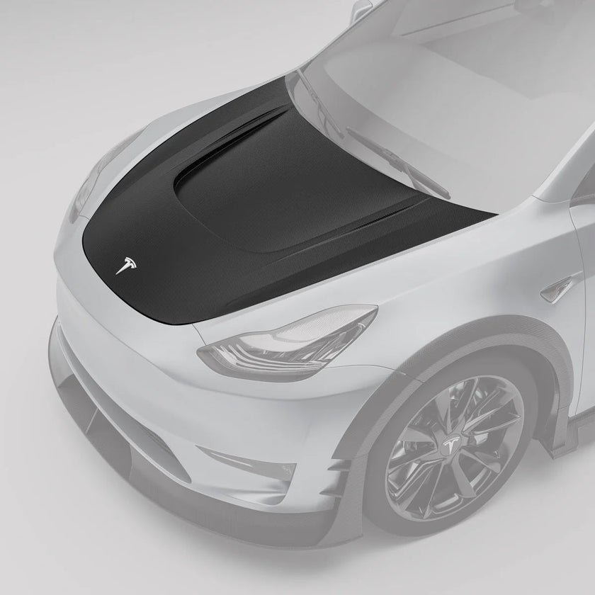 RevoZport Tesla Model Y 2021-2024 Carbon Fibre Hood / Bonnet Aftermarket Carbon Fiber Part / Bodykit - Robot Bodykits