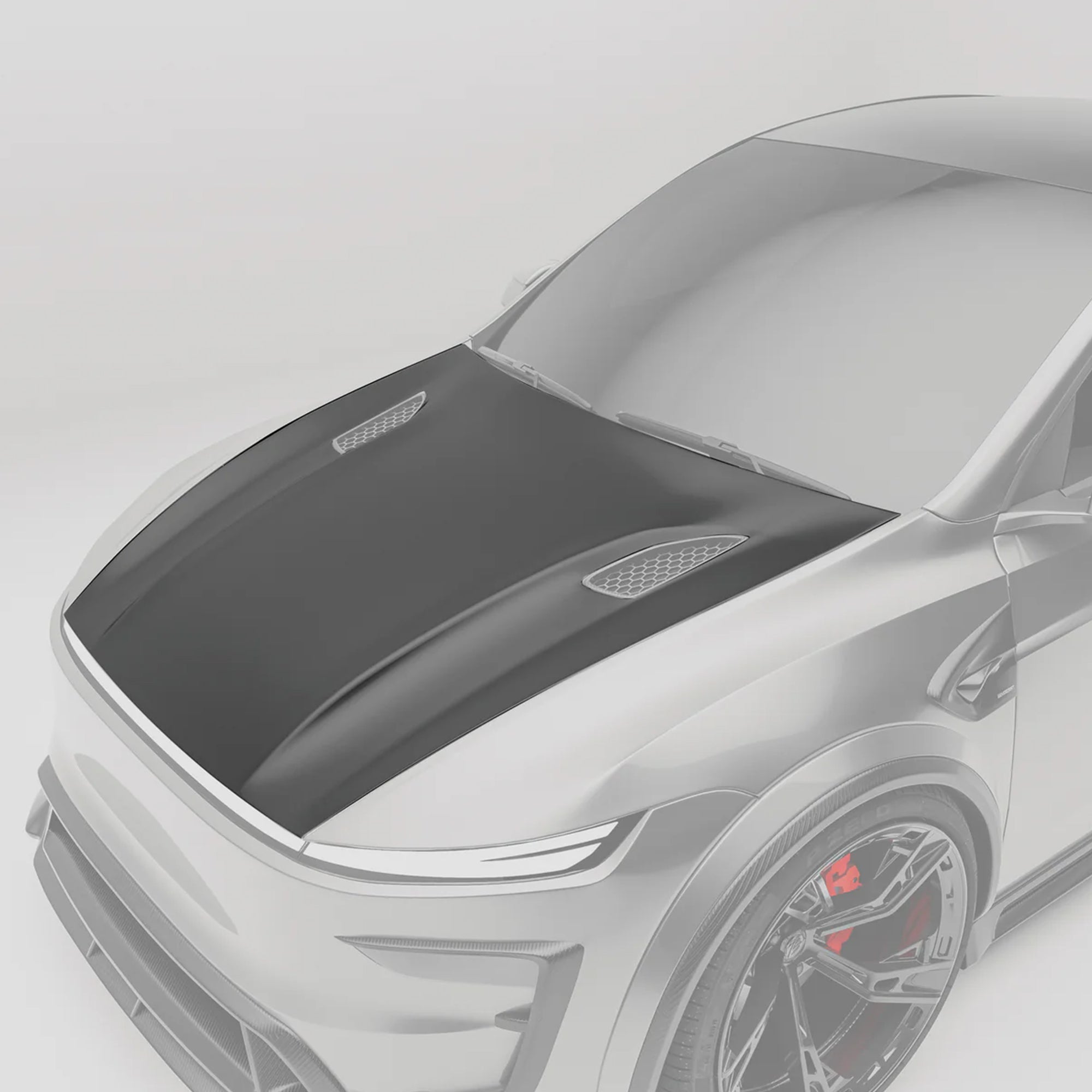 RevoZport Tesla Model Y Juniper 2024 (Gen 2) Carbon Fiber Hood / Bonnet Aftermarket Carbon Fiber Part / Bodykit - Robot Bodykits