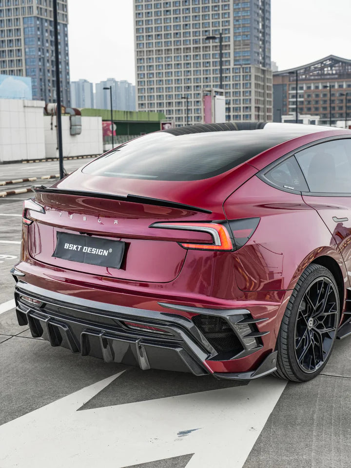 BSKT Design Carbon Fiber Full Aero Body Kit for Tesla Model 3 Highland 2023+