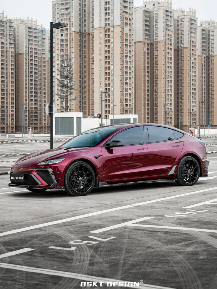 BSKT Design Carbon Fiber Full Aero Body Kit for Tesla Model 3 Highland 2023+
