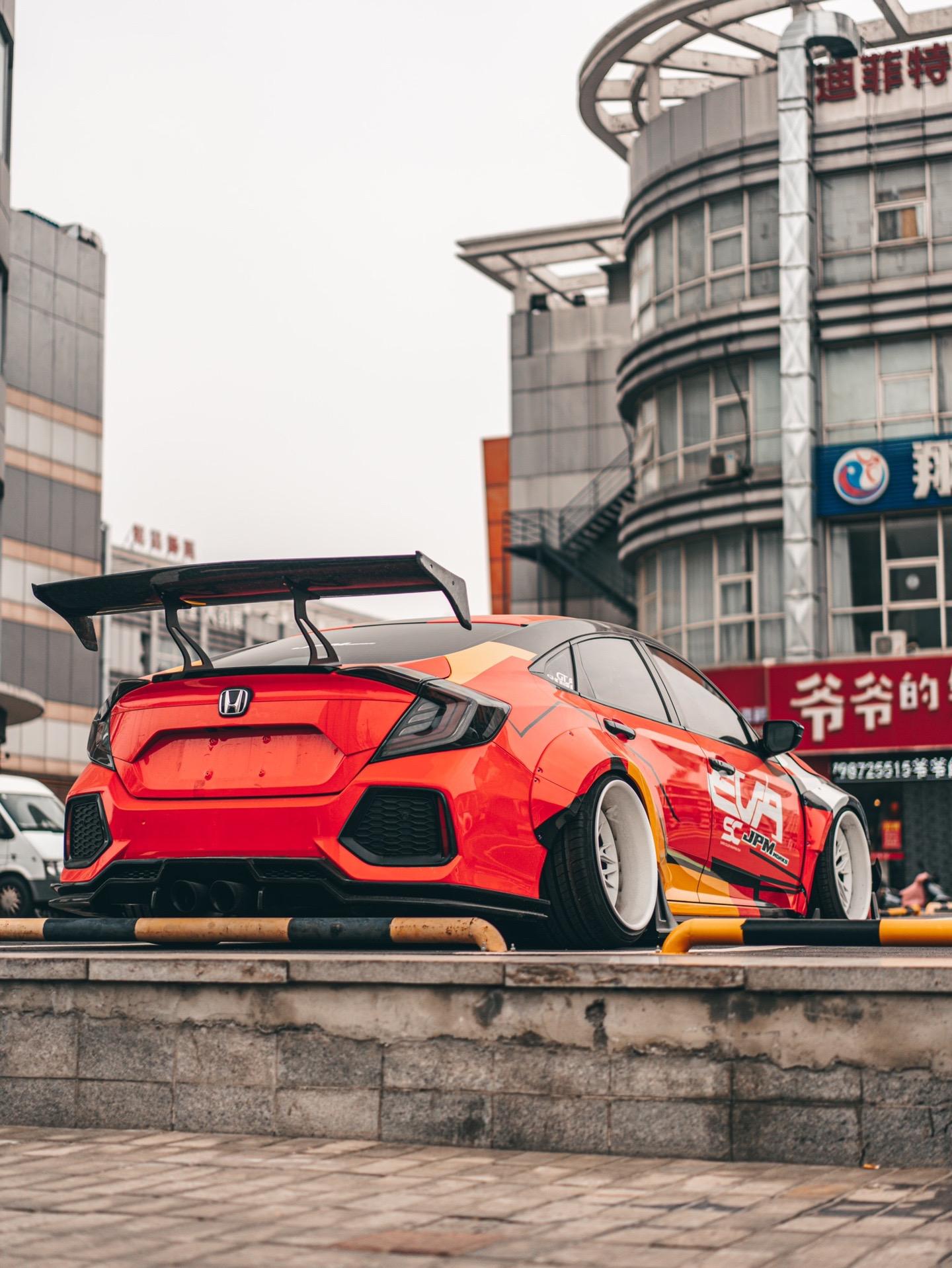 Robot 10th Gen Honda Civic SEDAN FRP Complete Widebody Kit Aftermarket Carbon Fiber Part / Bodykit - Robot Bodykits