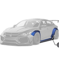 Robot 10th Gen Honda Civic SEDAN / Hatchback FRP Complete Widebody Kit Aftermarket Carbon Fiber Part / Bodykit - Robot Bodykits
