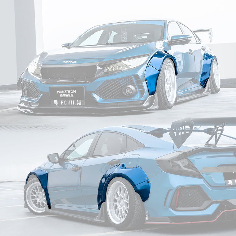 Robot 10th Gen Honda Civic SEDAN / Hatchback FRP Complete Widebody Kit Aftermarket Carbon Fiber Part / Bodykit - Robot Bodykits