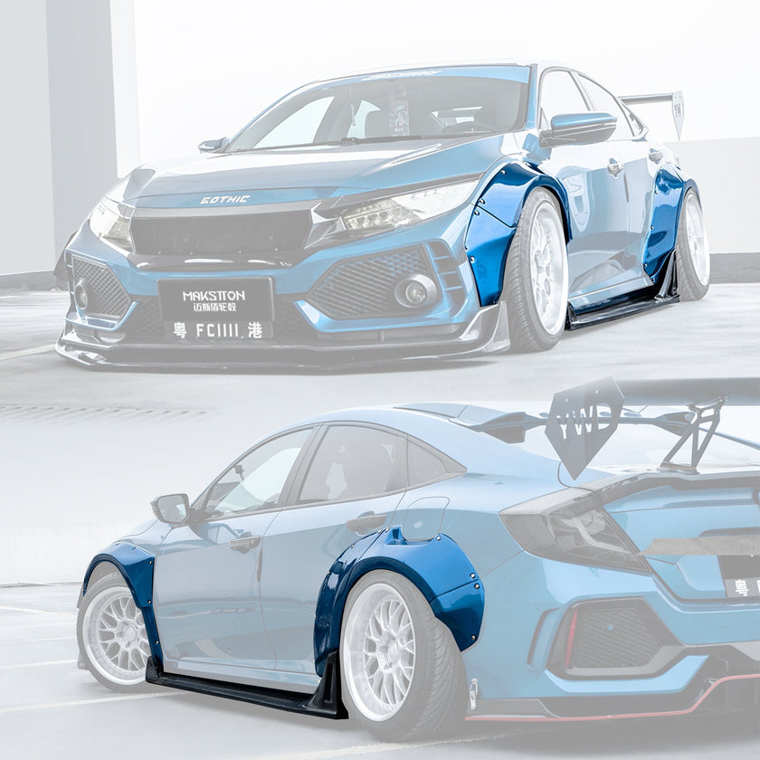 Robot 10th Gen Honda Civic SEDAN / Hatchback FRP Complete Widebody Kit Aftermarket Carbon Fiber Part / Bodykit - Robot Bodykits