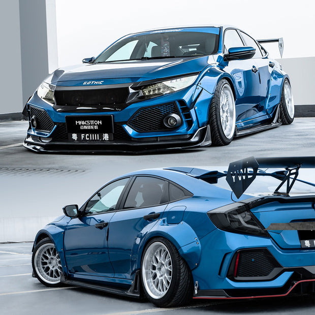 Robot 10th Gen Honda Civic SEDAN / Hatchback FRP Complete Widebody Kit Aftermarket Carbon Fiber Part / Bodykit - Robot Bodykits