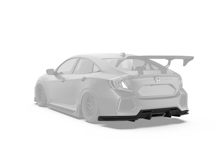 Robot Craftsman 10th Gen Honda Civic Rear Bumper & Diffuser (Sedan Only) Aftermarket Carbon Fiber Part / Bodykit - Robot Bodykits