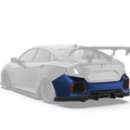 Robot Craftsman 10th Gen Honda Civic Rear Bumper & Diffuser (Sedan Only) Aftermarket Carbon Fiber Part / Bodykit - Robot Bodykits
