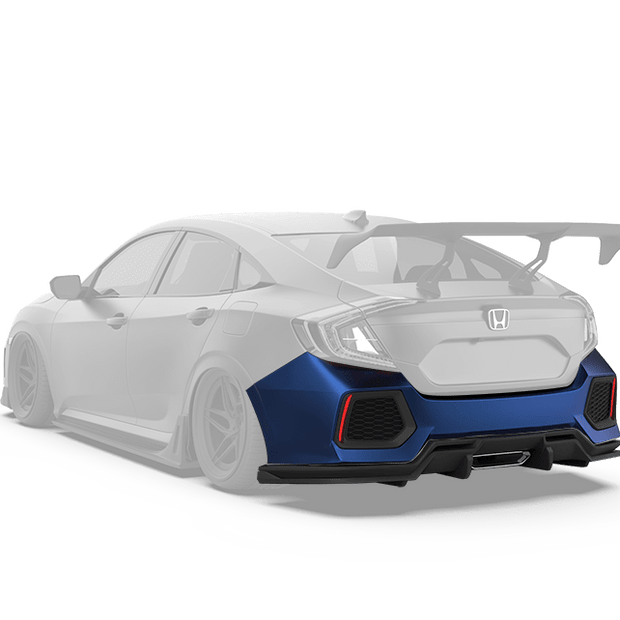 Robot Craftsman 10th Gen Honda Civic Rear Bumper & Diffuser (Sedan Only) Aftermarket Carbon Fiber Part / Bodykit - Robot Bodykits