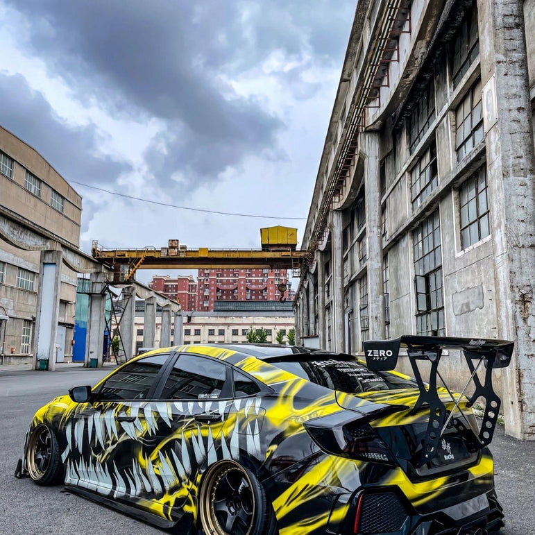 Robot Craftsman 10th Gen Honda Civic Rear Bumper & Diffuser (Sedan Only) Aftermarket Carbon Fiber Part / Bodykit - Robot Bodykits