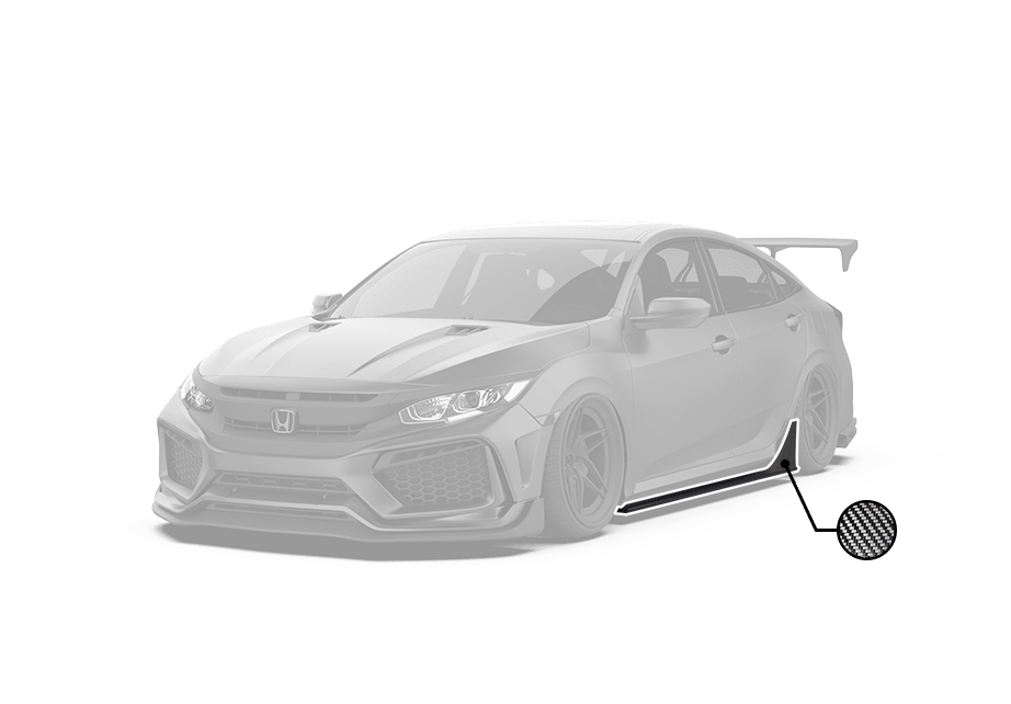 Robot Craftsman 10th Gen Honda Civic Side Skirts Aftermarket Carbon Fiber Part / Bodykit - Robot Bodykits