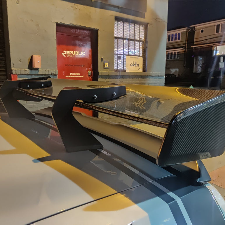 ROBOT CRAFTSMAN Carbon Fiber or FRP Swan Neck Hammer GT Wing For Dodge Challenger Scatpack RT Hellcat Aftermarket Carbon Fiber Part / Bodykit - Robot Bodykits