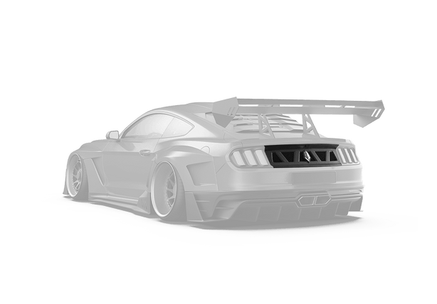 Robot Craftsman Ford Mustang Dawn Rear Boot Lid Trim Aftermarket Carbon Fiber Part / Bodykit - Robot Bodykits