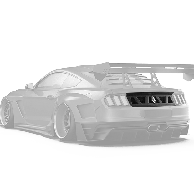Robot Craftsman Ford Mustang Dawn Rear Boot Lid Trim Aftermarket Carbon Fiber Part / Bodykit - Robot Bodykits