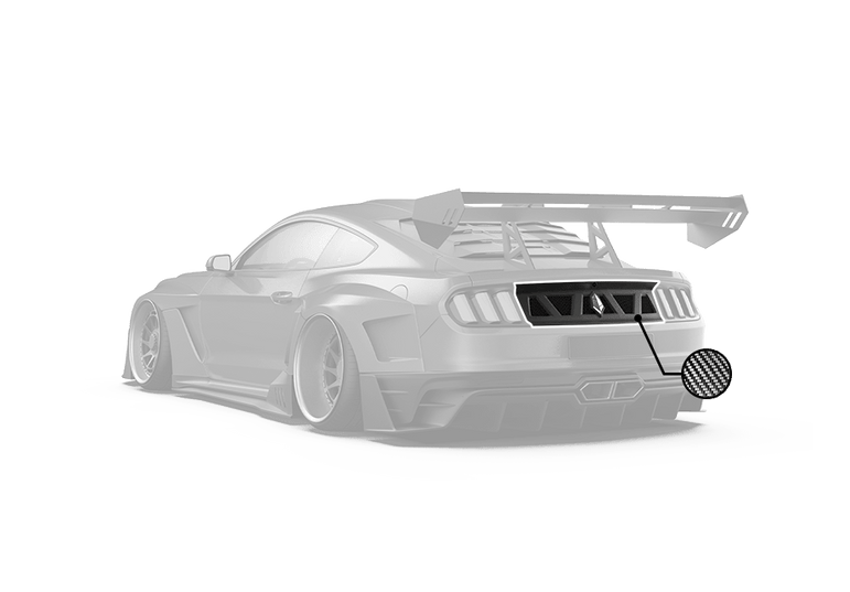 Robot Craftsman Ford Mustang Dawn Rear Boot Lid Trim Aftermarket Carbon Fiber Part / Bodykit - Robot Bodykits
