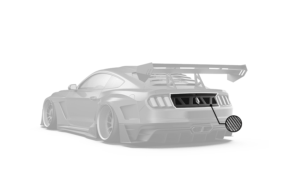 Robot Craftsman Ford Mustang Dawn Rear Boot Lid Trim Aftermarket Carbon Fiber Part / Bodykit - Robot Bodykits