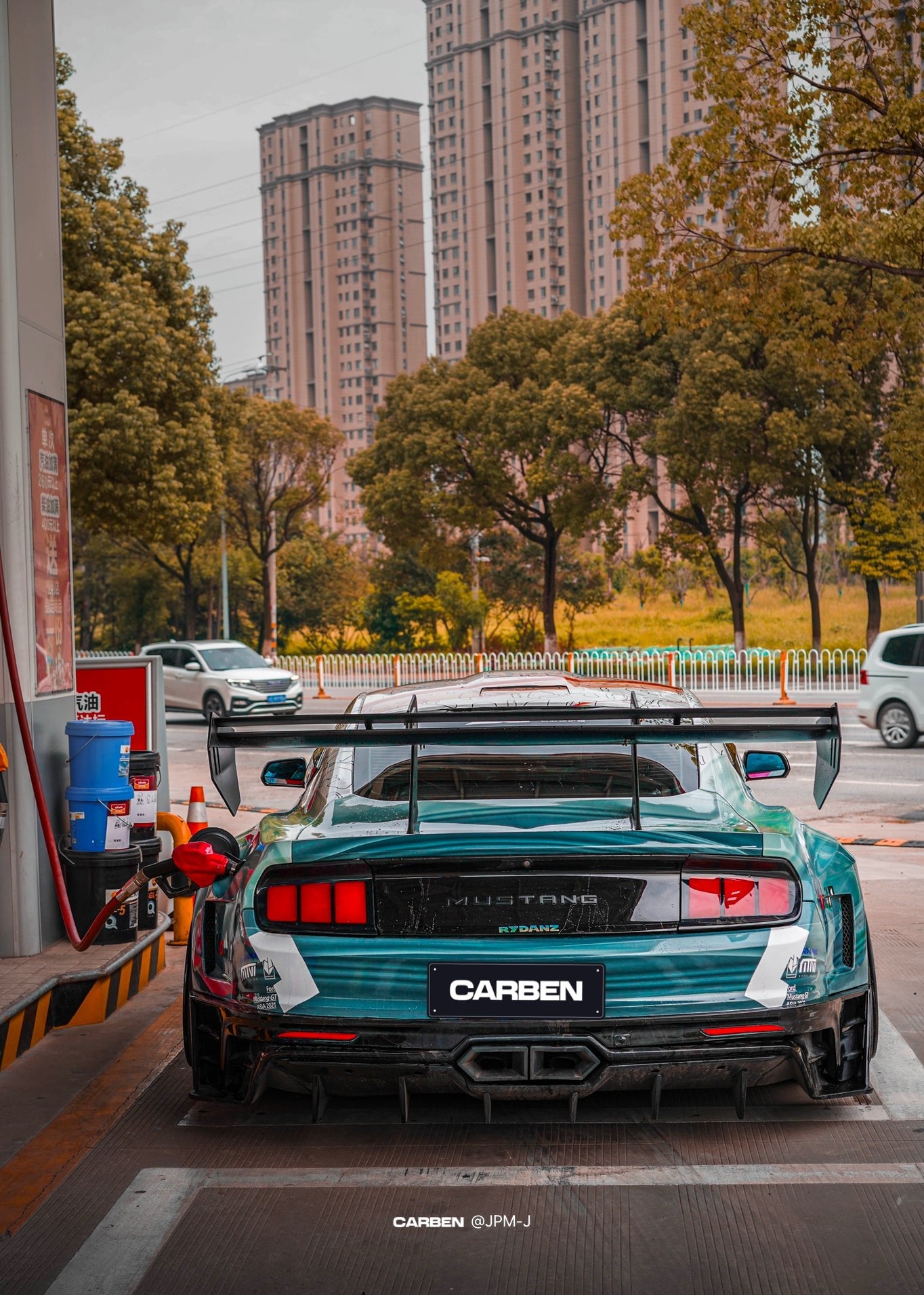 Robot Craftsman Ford Mustang Dawn Rear GT Wing Aftermarket Carbon Fiber Part / Bodykit - Robot Bodykits