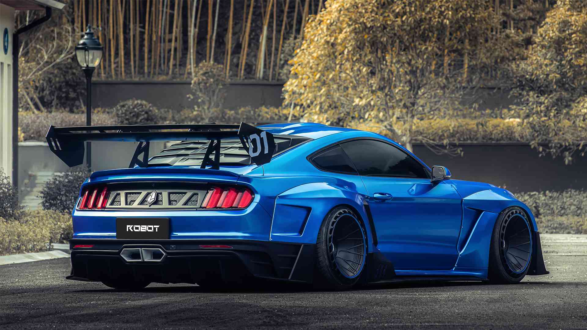 Robot Craftsman Ford Mustang Dawn Rear GT Wing Aftermarket Carbon Fiber Part / Bodykit - Robot Bodykits