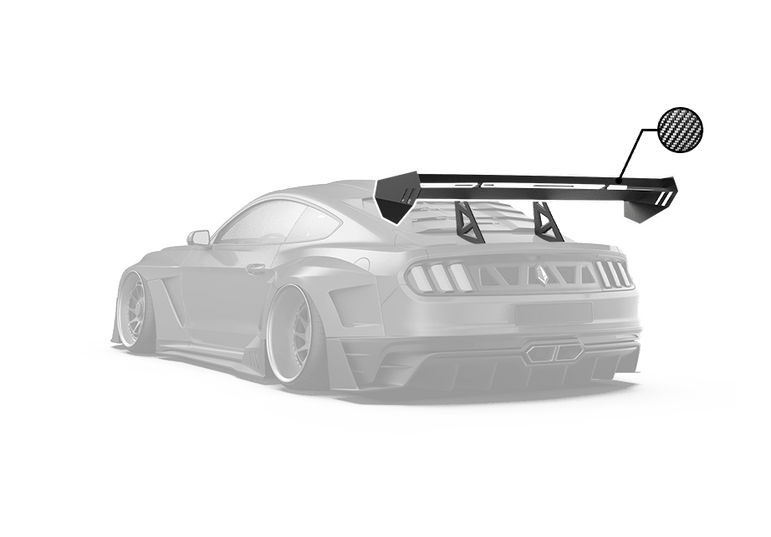 Robot Craftsman Ford Mustang Dawn Rear GT Wing Aftermarket Carbon Fiber Part / Bodykit - Robot Bodykits