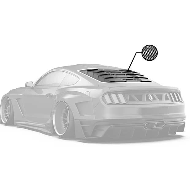 Robot Craftsman Ford Mustang Dawn Rear Window Covers Aftermarket Carbon Fiber Part / Bodykit - Robot Bodykits
