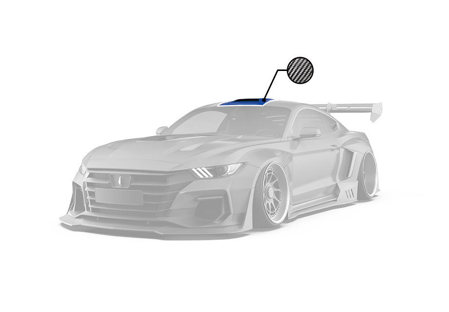 Robot Craftsman Ford Mustang Dawn Roof Cover Aftermarket Carbon Fiber Part / Bodykit - Robot Bodykits