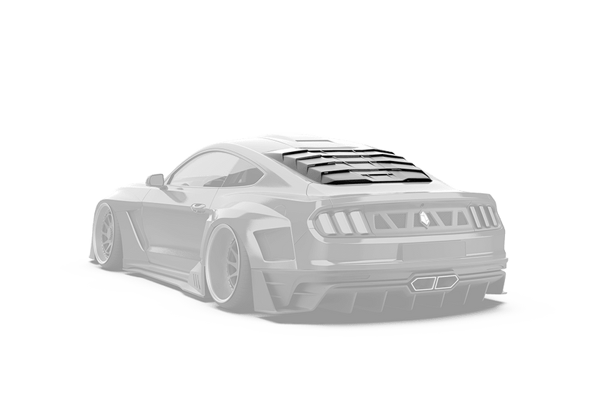Robot Craftsman Ford Mustang Dusk Rear Window Covers Aftermarket Carbon Fiber Part / Bodykit - Robot Bodykits