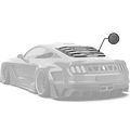 Robot Craftsman Ford Mustang Dusk Rear Window Covers Aftermarket Carbon Fiber Part / Bodykit - Robot Bodykits