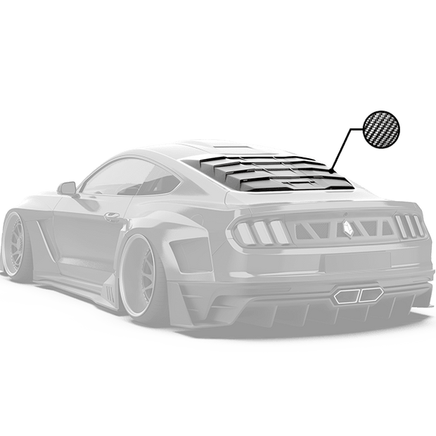 Robot Craftsman Ford Mustang Dusk Rear Window Covers Aftermarket Carbon Fiber Part / Bodykit - Robot Bodykits