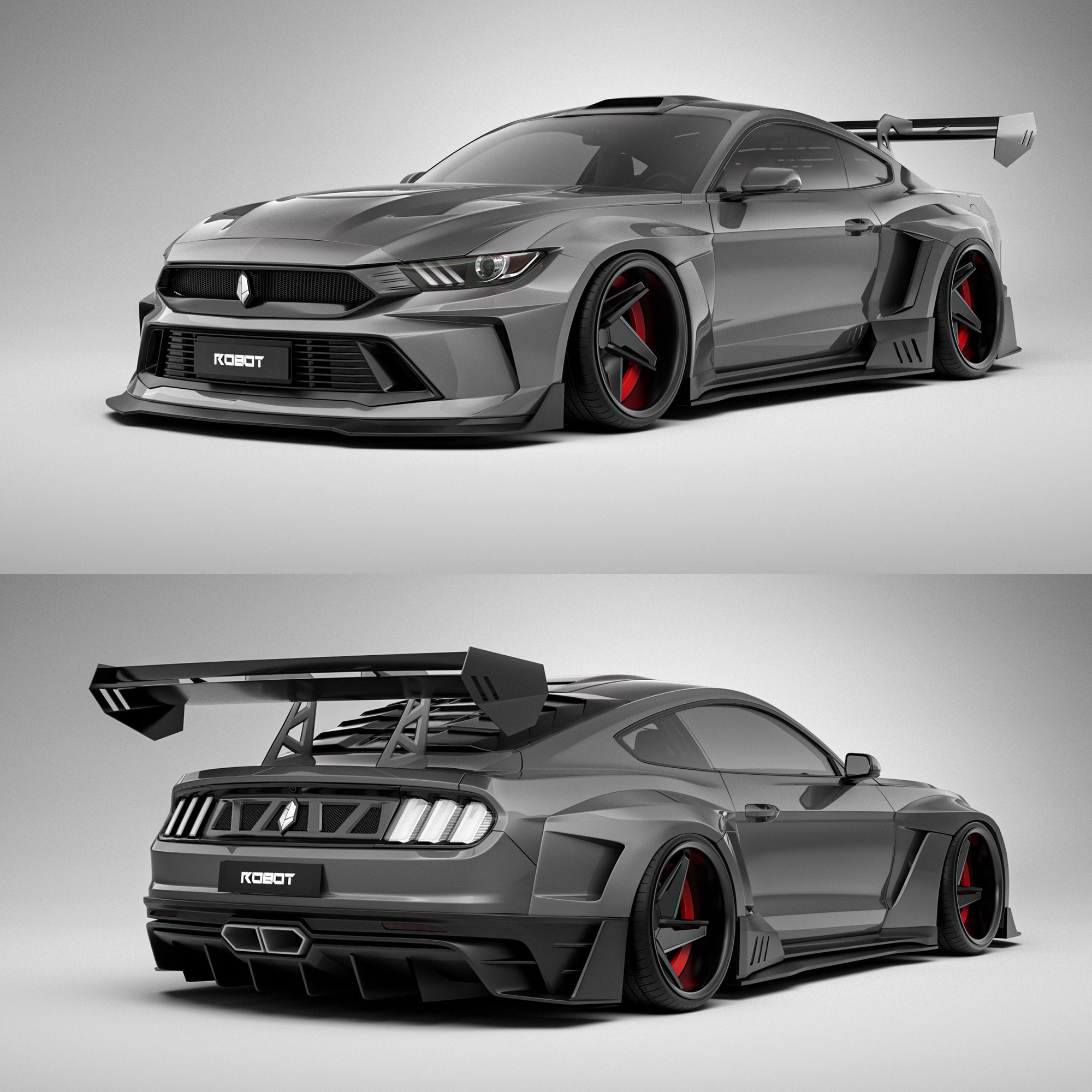 Robot Craftsman Ford Mustang Dusk Widebody Kit 2015-2023 Aftermarket Carbon Fiber Part / Bodykit - Robot Bodykits
